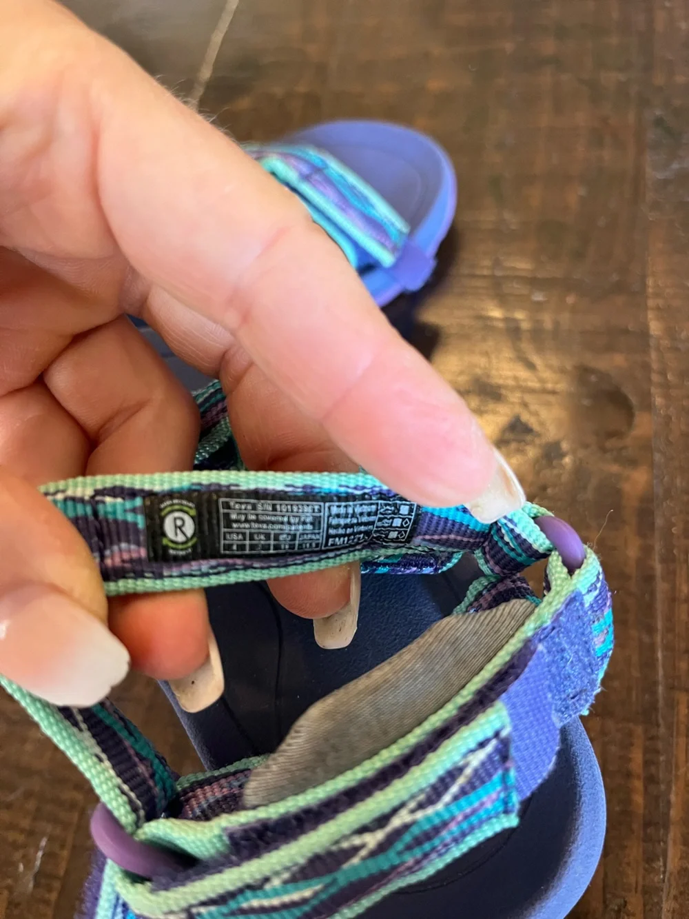 Teva Kids Purple, Teal & Aqua Strappy Sandals - Baby size 4